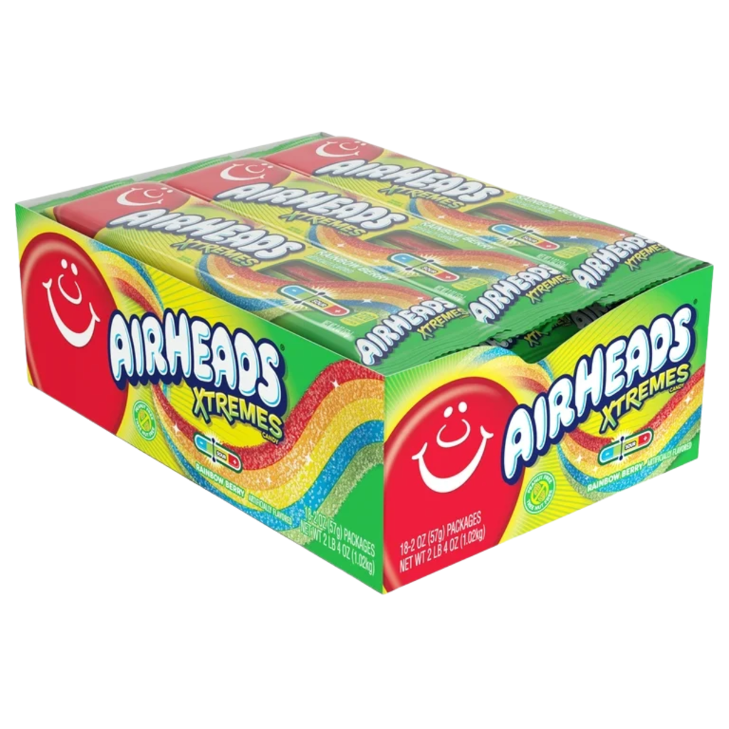 Airheads Xtreme Rainbow Berry Belts USA (18 x 57g)
