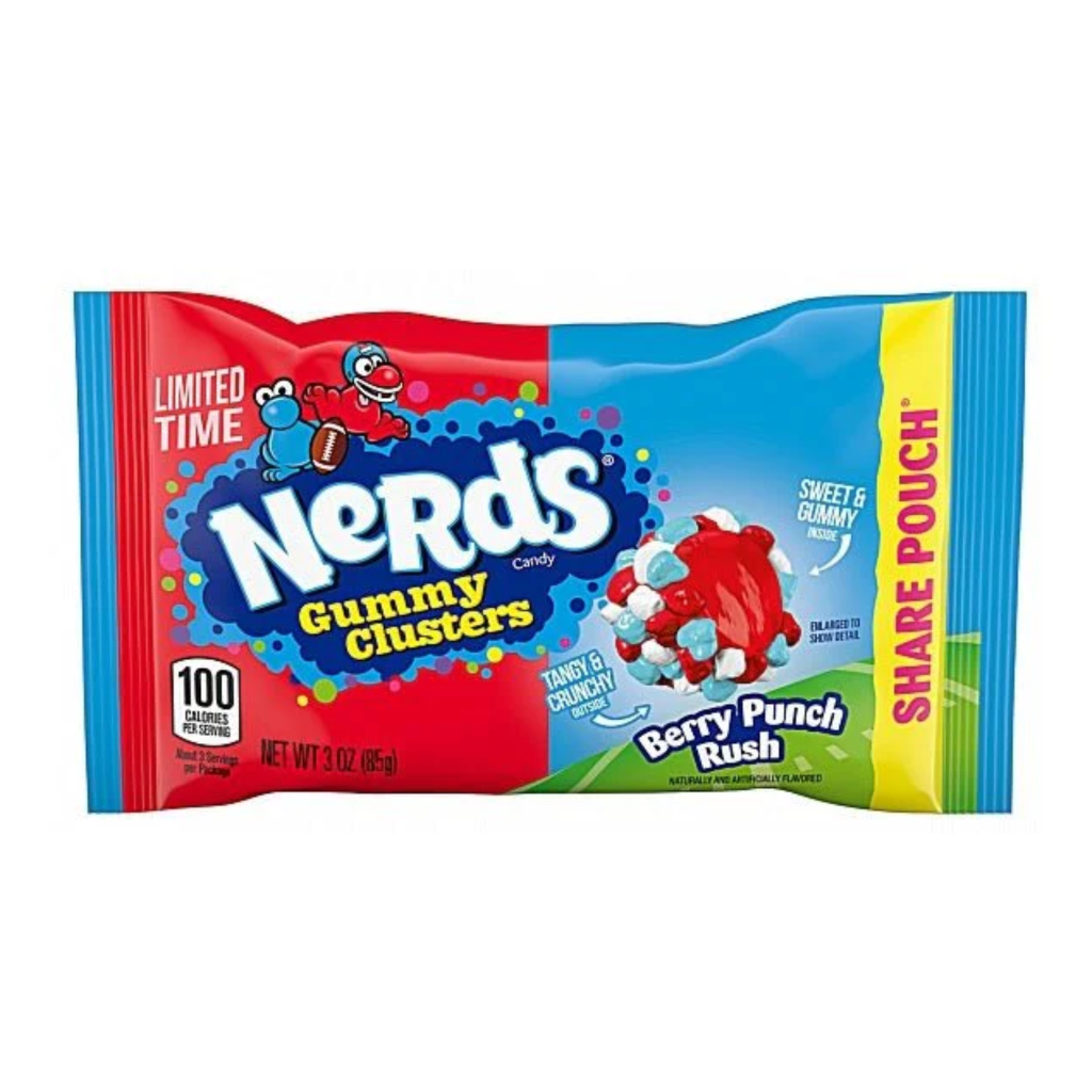 Nerds Gummy Cluster Berry Punch Rush Share Pouch (12x85g)