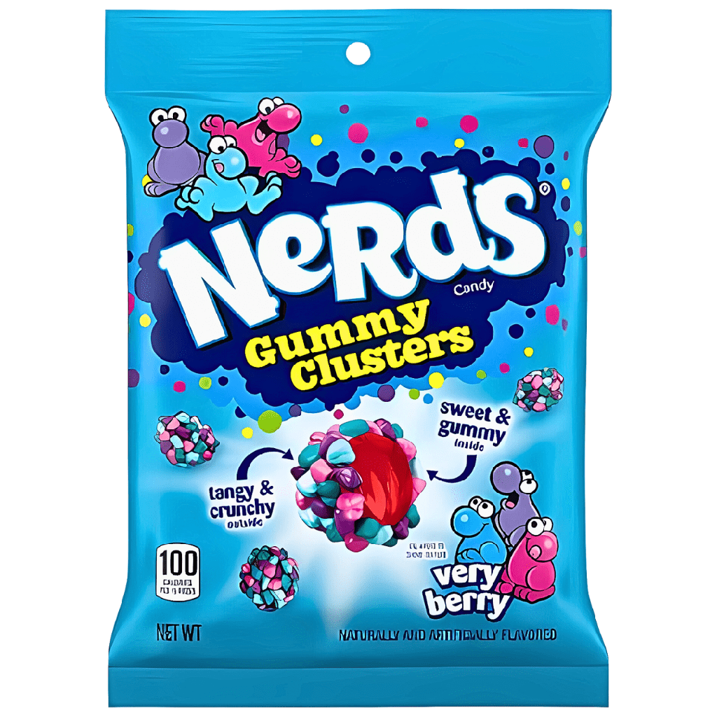 Nerds Gummy Cluster Very Berry Peg Bag(12x85g)