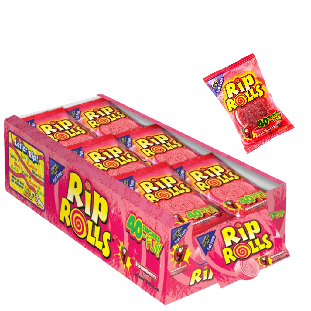 Rip Rolls Strawberry USA (24x40g) 40 Inches