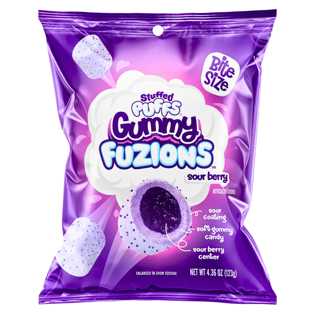 Stuffed Puffs Gummy Fuzion Sour Berry USA (08x123g)