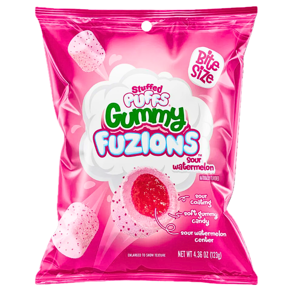 Stuffed Puffs Gummy Fuzion Sour Watermelon USA (08x123g)