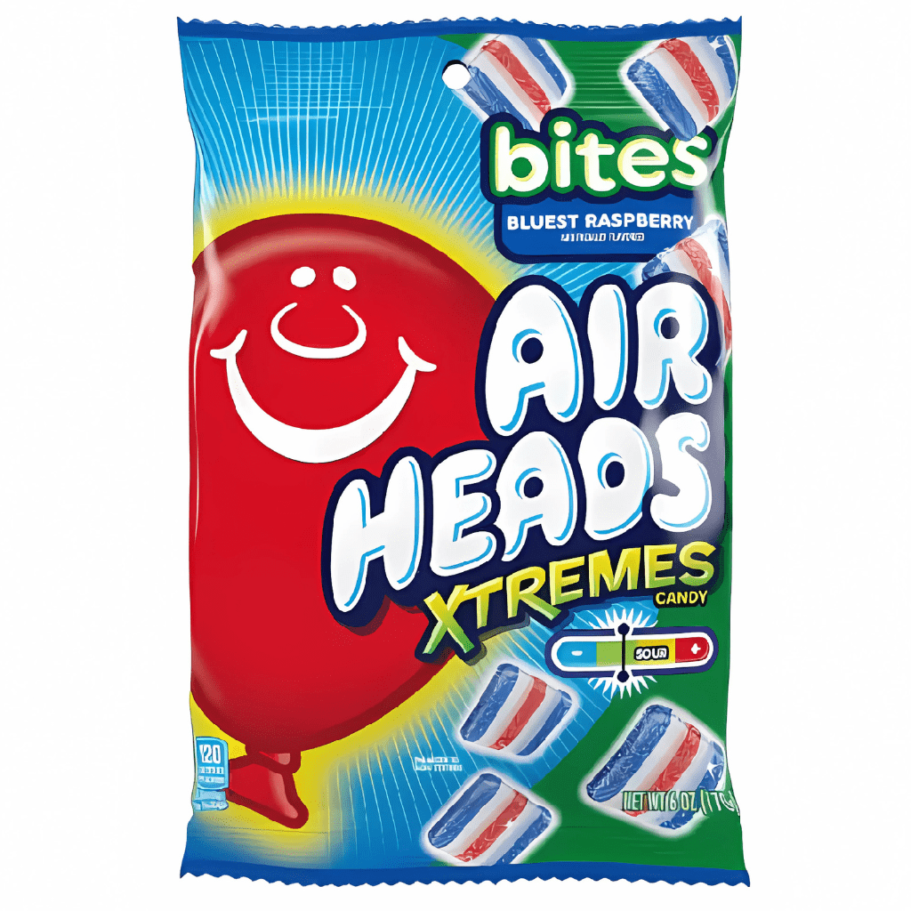 Airheads Extreme Bites Bluest Raspberry Peg Bags USA (12x170g)