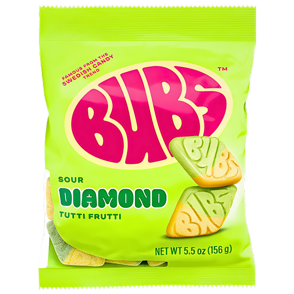 Bubs Candy Sour Diamond Tutti Frutti Flavour USA (08 x 156g)