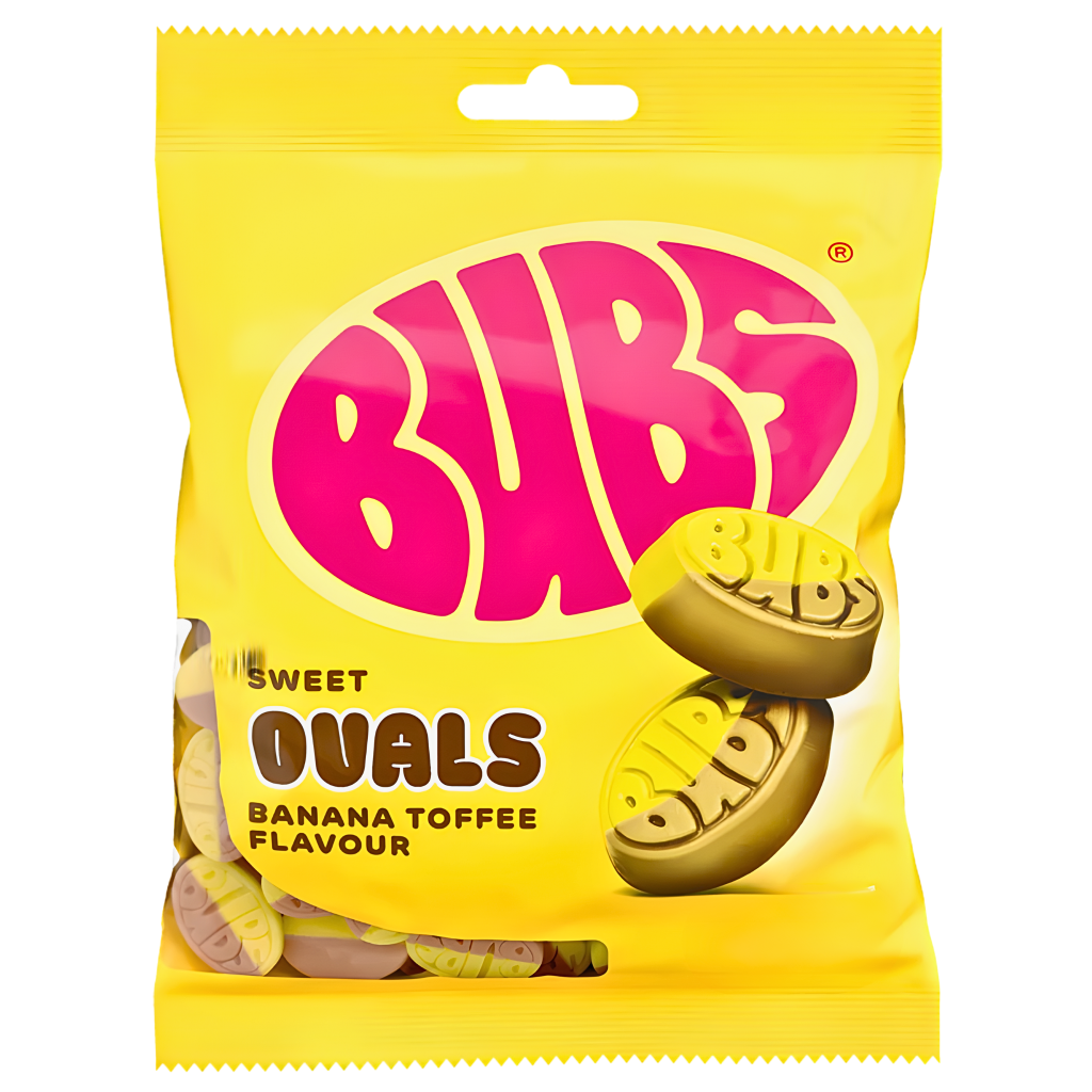 Bubs Candy Sweet Oval Banana Toffee Flavour USA (08 x 156g)