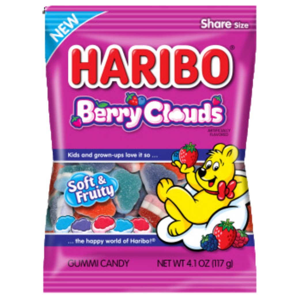 Haribo Berry Clouds Peg bag USA (12x117g)