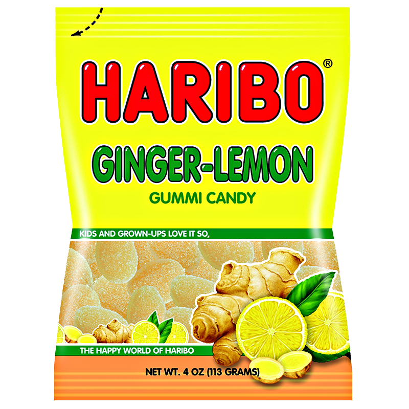 Haribo Ginger-Lemon Peg Bag (12x113g)
