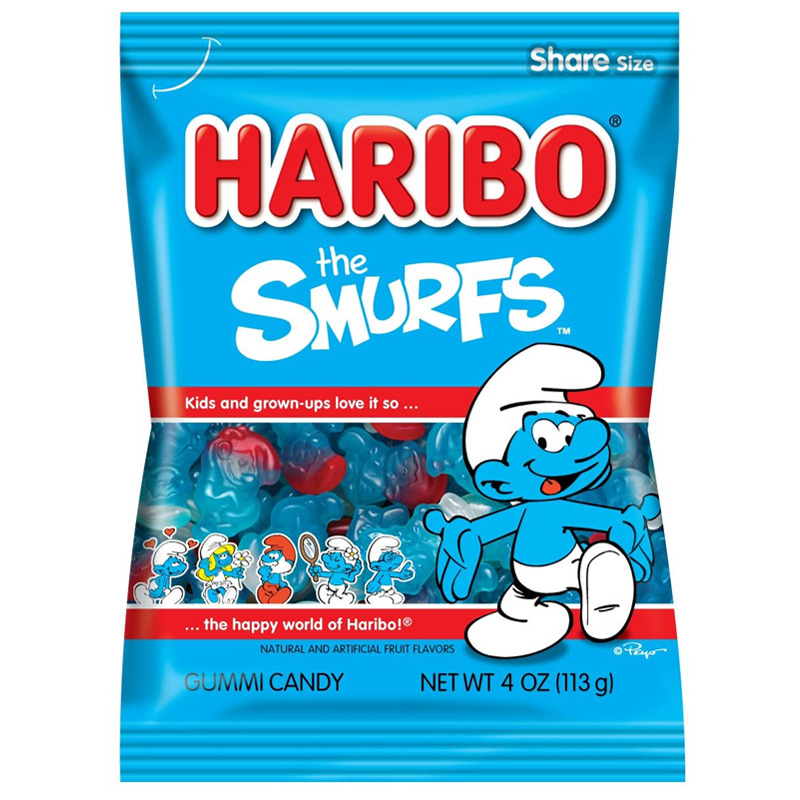 Haribo Smurfs Peg Bag 4oz (12×113g) USA