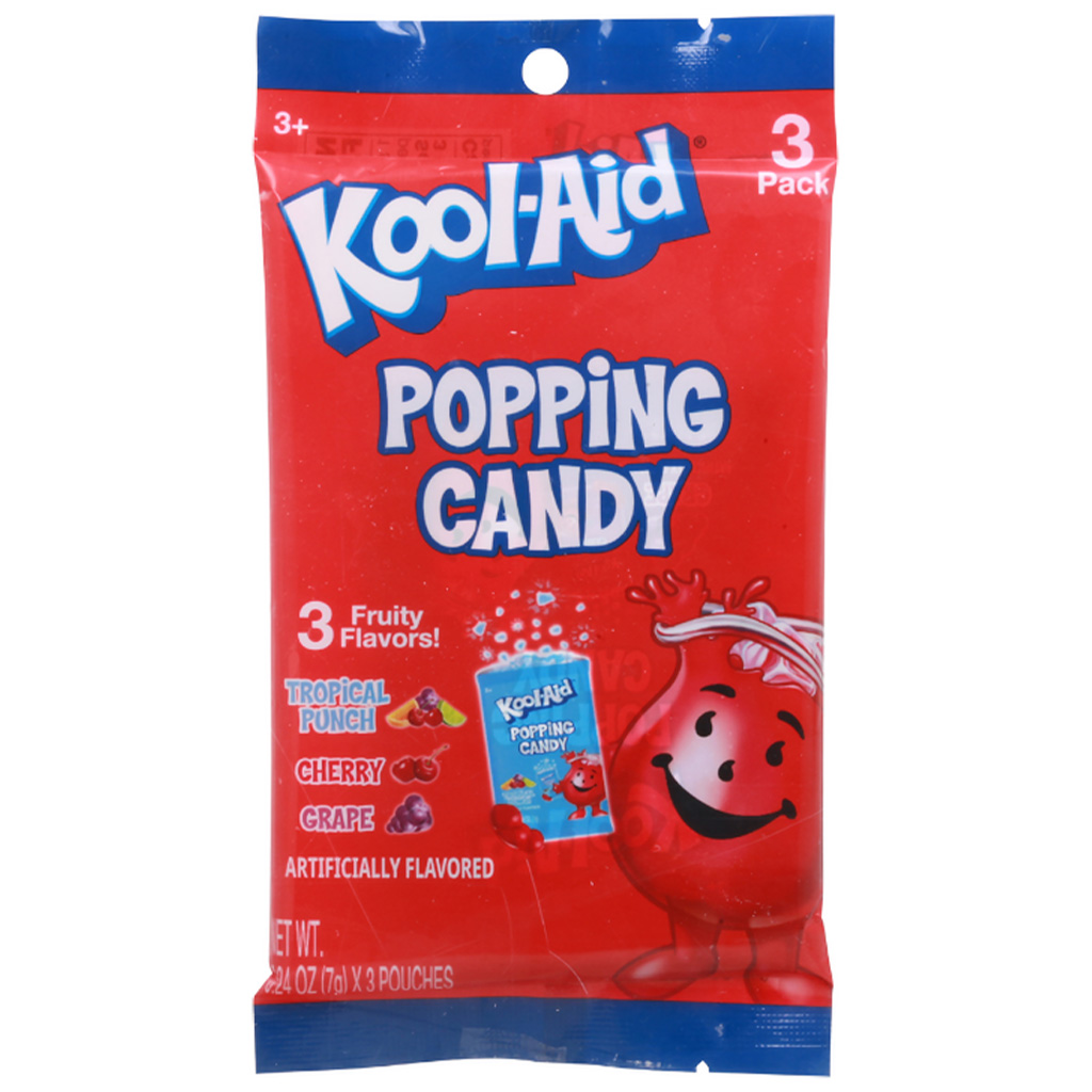 Kool Aid 3 Pack Popping Candy Peg Bag (12 x 21g)