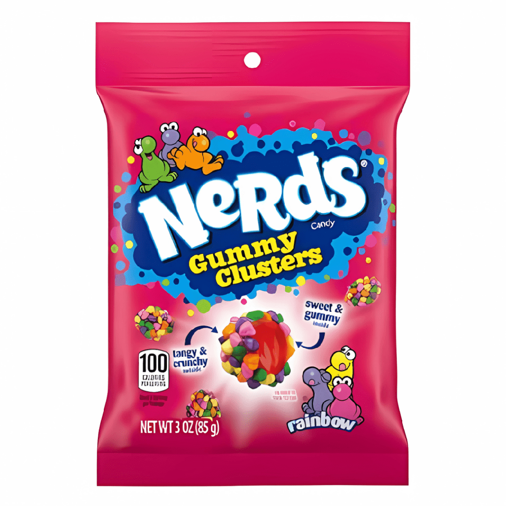 Nerds Gummy Cluster Rainbow Peg Bag USA (12x85g)