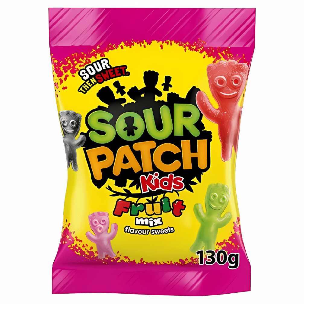 Sour Patch Kids Fruitmix UK Peg Bags (10x130g)