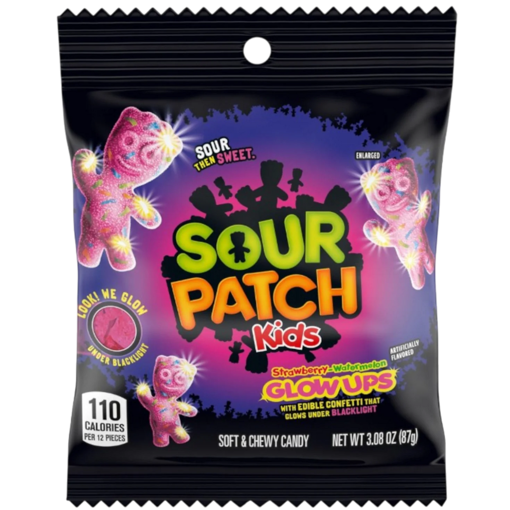 Sour Patch Kids Glow Ups Peg Bag (12×87g)