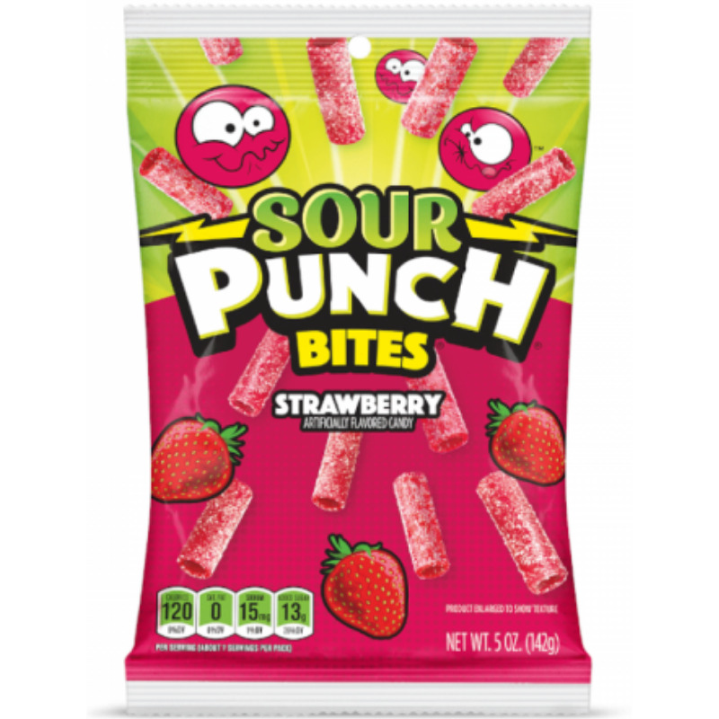 Sour Punch Strawberry Bites Peg (12x142g)