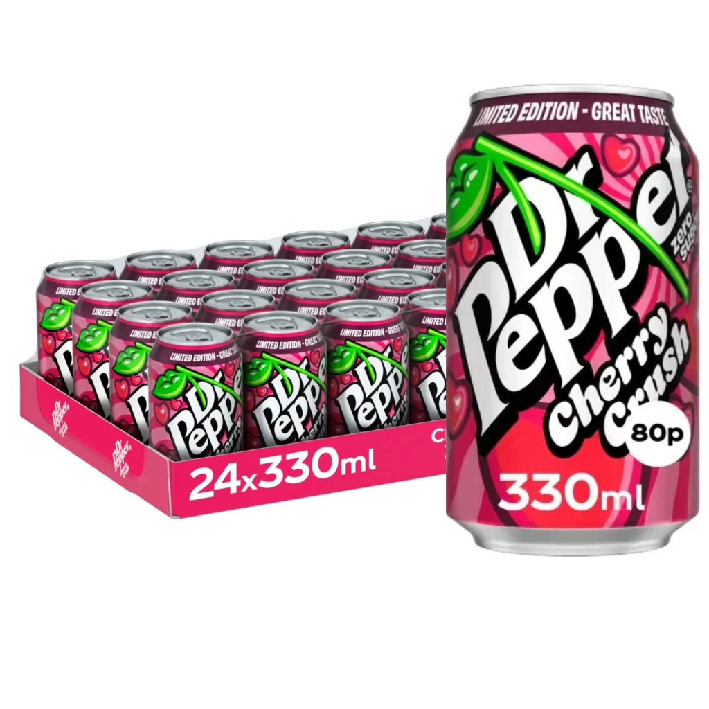 Dr Pepper Cherry Crush Zero Sugar PMP 90p (24 x 330ml)