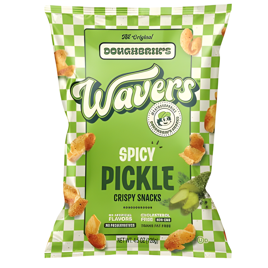 Doughbrik’s Wavers Spicy Pickle Snacks USA (12x126g)
