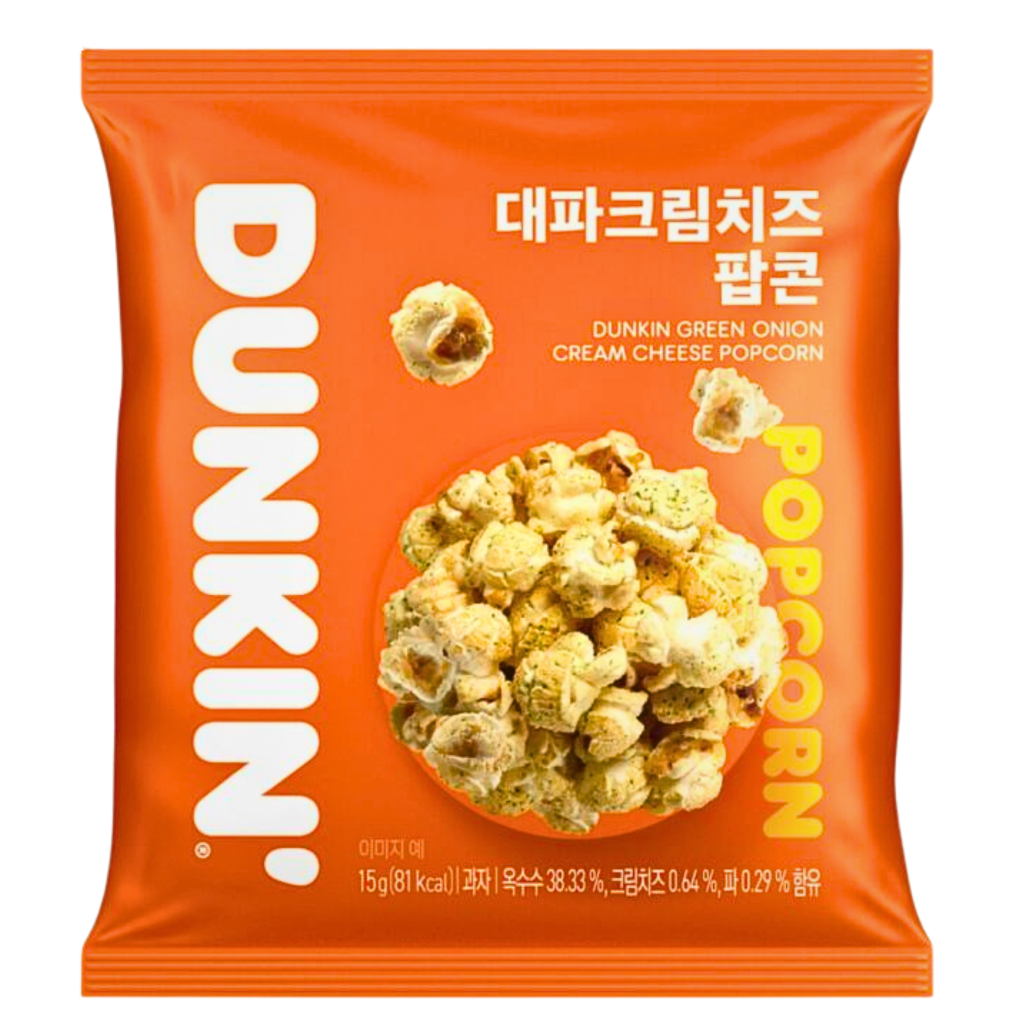 Dunkin Green Onion Cream Cheese Popcorn Korea (30 x 15g)