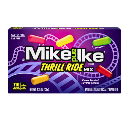 Mike and Ike Thrill Ride Mix Theatre Box (12x120g)