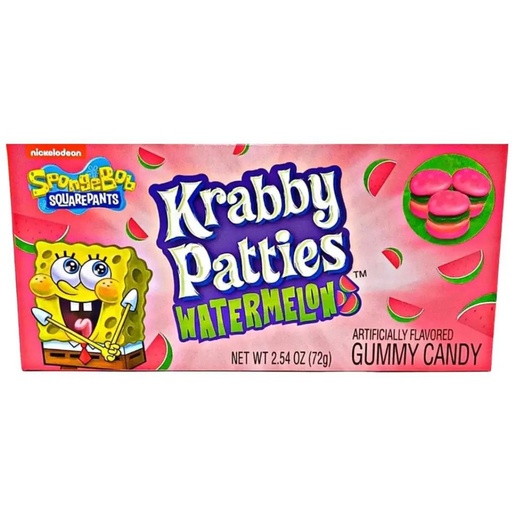 Spongebob Gummy Krabby Patties Watermelon – (12x72g)