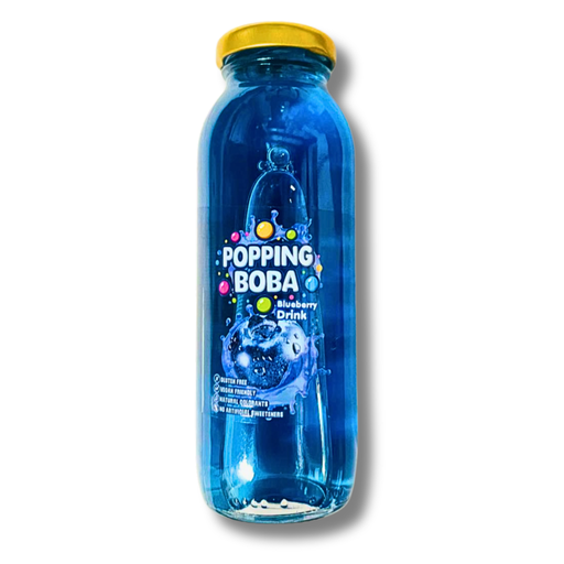 Popping Boba Glass Bottle Blueberry Flavour (15 x 230ml)