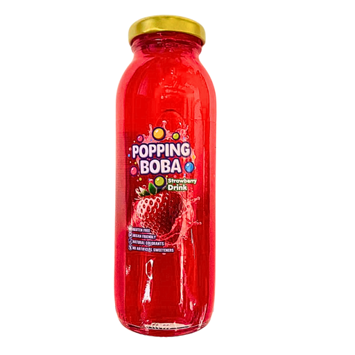 Popping Boba Glass Bottle Strawberry Flavour (15 x 230ml)