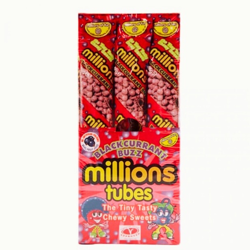 Millions Tubes Blackcurrant Buzz Flavour (12 x 55g)