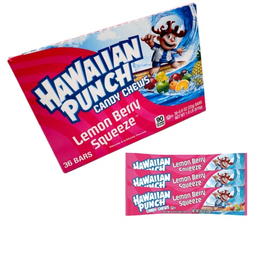 Hawaiian Punch Lemon Berry Squeeze Chew Bar (36 x 22g)