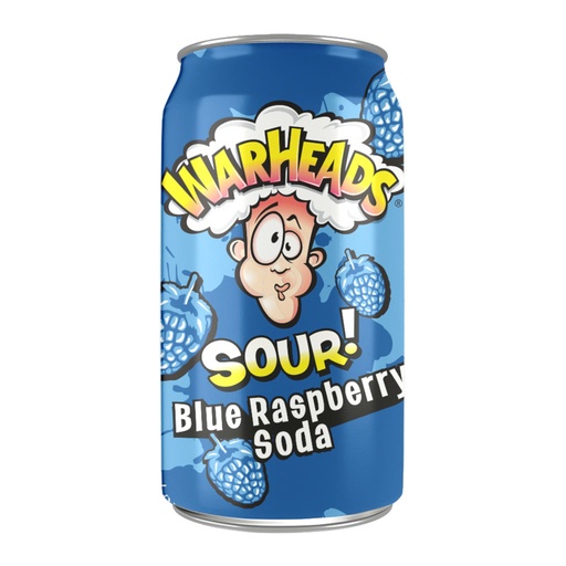 Warheads Blue Raspberry Soda Cans (12×330ml)