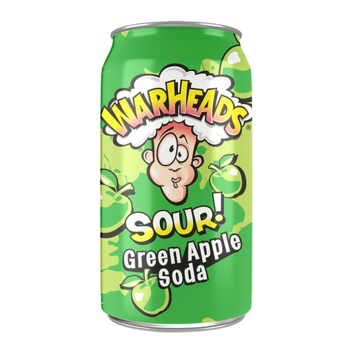 Warheads Green Apple Soda Cans (12x330ml)