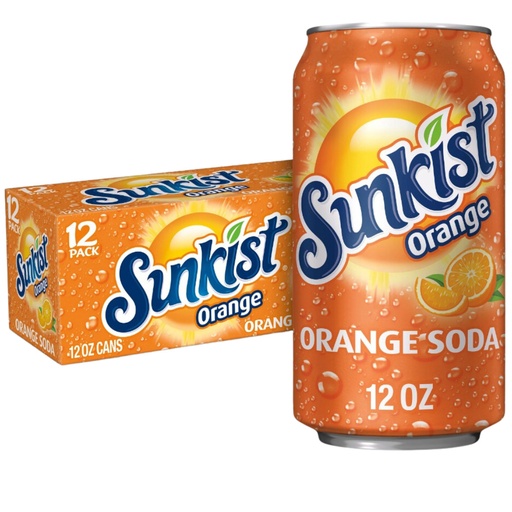 Sunkist USA Orange Cans (12x355ml)