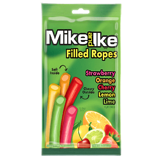 Mike and Ike Filled Ropes Peg Bag (12x85g)