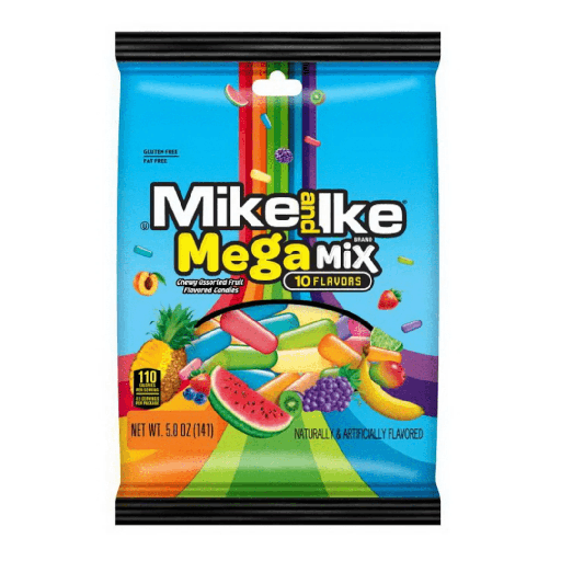 Mike and Ike Mega Mix Peg Bag (12x141g)