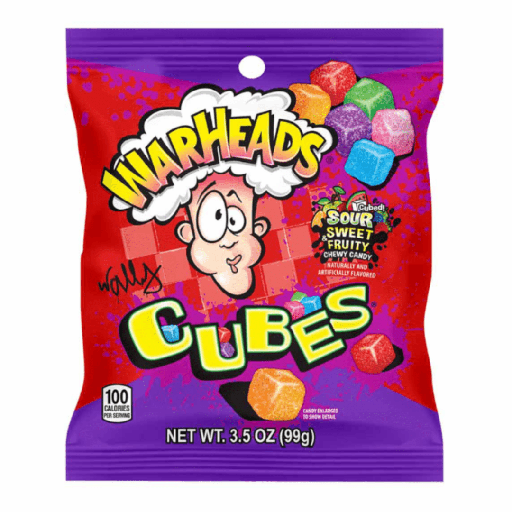 Warheads Cubes Peg Bag (12×99g)