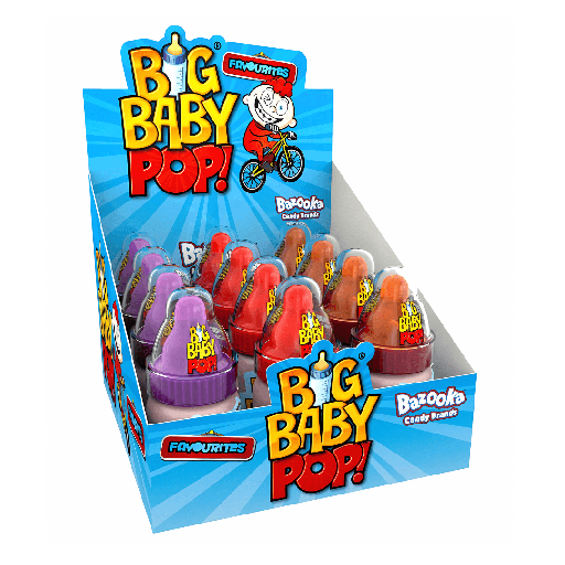 Bazooka Big Baby Pop Favourites Pop (12x32g)