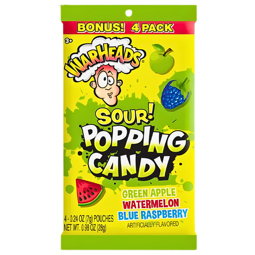 Warheads 4 pack Popping Candy (12x28g)