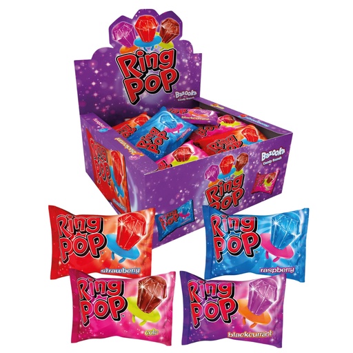 Bazooka Ring Pop Candy Assortment Party Pack (24x10g)