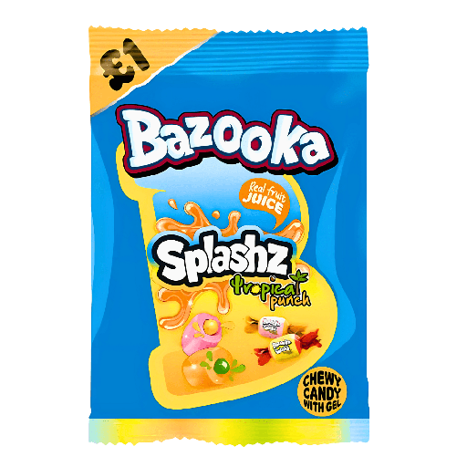 Bazooka Splashz Tropical Punch Flavour (12x120g)(PMP £1.15)