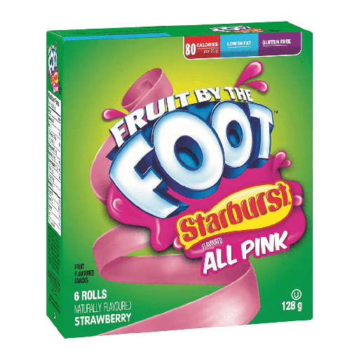Fruit Roll Up Fruit by the Foot Starbrust All Pink- (12X128g)