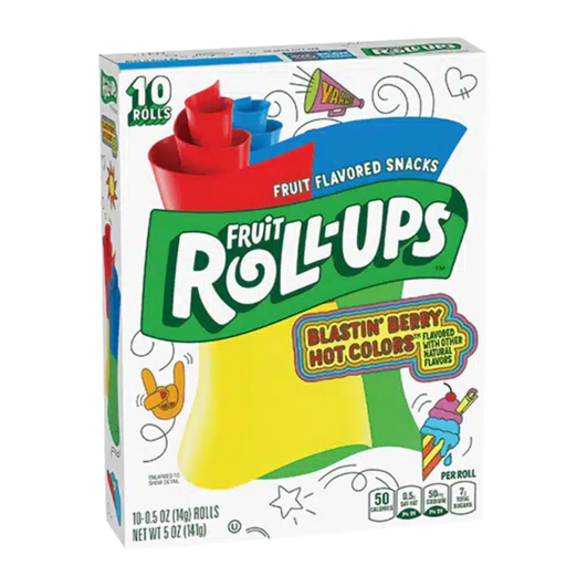 Fruit Roll ups Blastin’ Berry Hot Colors USA (10x141g)