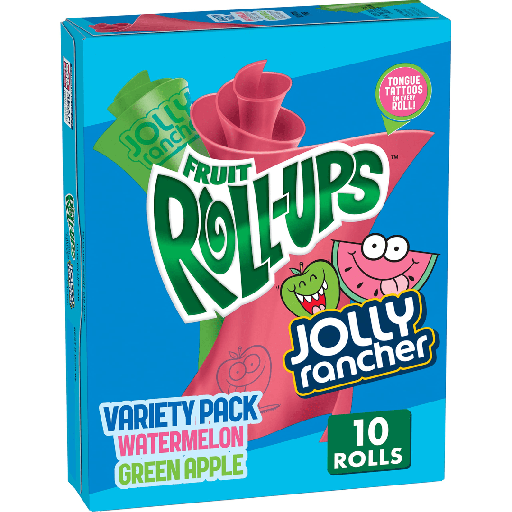 Fruit Roll ups Variety Pack (Jolly Rancher, Green Apple & Watermelon) 10x141g