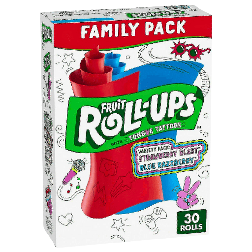 Fruit Roll Ups Variety Pack USA (30 Rolls) (6x425g)