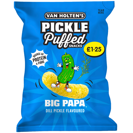 Van Holten’s Puffed Snacks Pickle Big Papa (14x50g) PMP £1.25