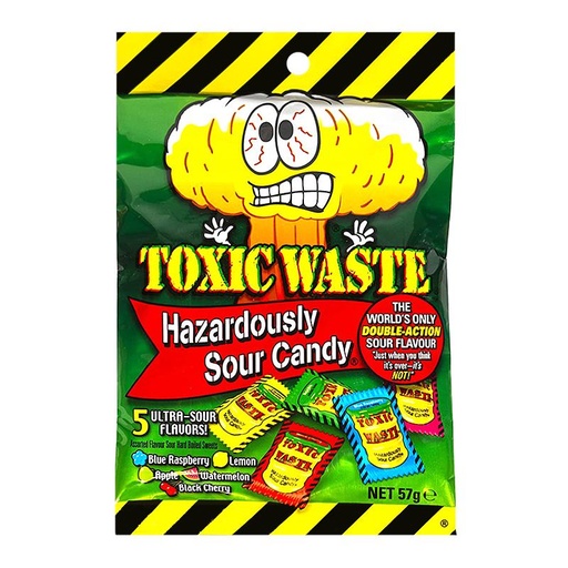 Toxic Waste Hazardously Sour Candy Original Pack (12x57g)