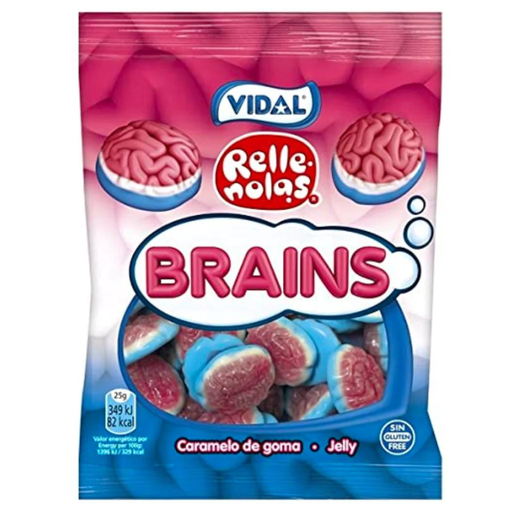 Vidal Jelly Filled Brain Peg Bag (14x90g)