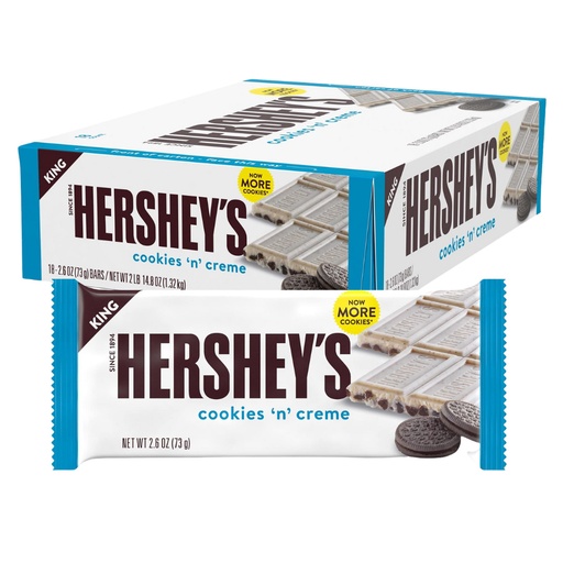 Hersheys Cookies ‘N’ Creme King Size Bars(18x73g)