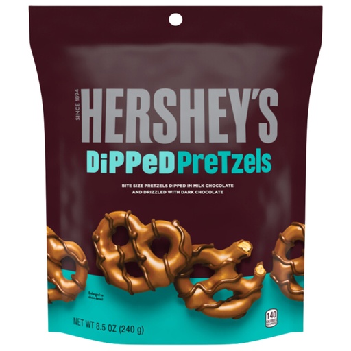Hersheys Milk Chocolate Dipped Pretzels (6x240g(8.5oz))