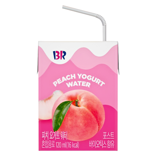 Baskin Robbins Peach Yogurt Water Tetra Pack Zero Korean (24 x 125ml)