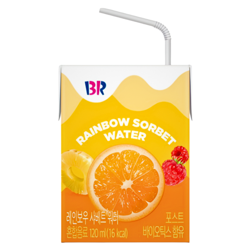Baskin Robbins Rainbow Sherbet Water Tetra Pack Zero Korean (24 x 125ml)
