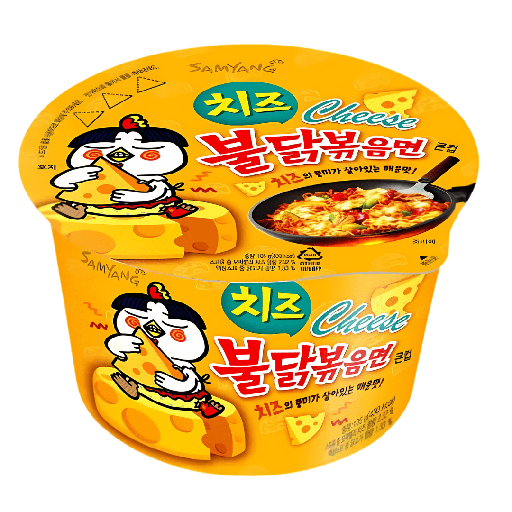 Samyang Buldak Hot Chicken Ramen Big Bowl Cheese Flavour Korea (16x105g)