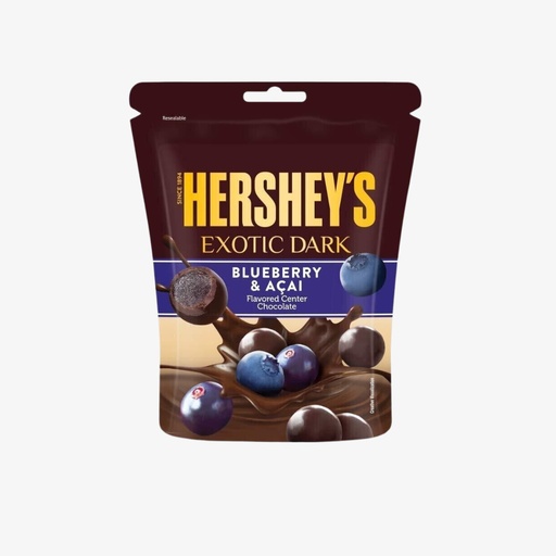 Hersheys Exotic Dark Blueberry & Acai Flavoured Center Chocolate (14x33g)