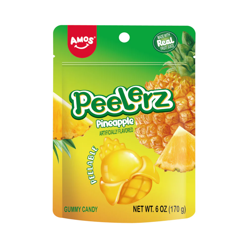 Amos Peelerz Pineapple Peg Bag 6oz USA (12x170g)